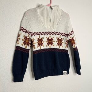 Bonton snowflake Nordic style sweater size 4